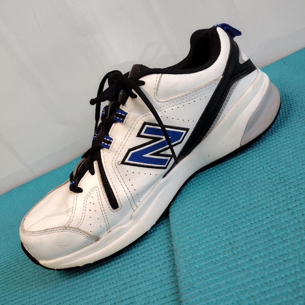 New Balance 608 Men's Sneakers White Blue Black Lace Up - Size 10